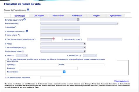 formulario entrada portugal
